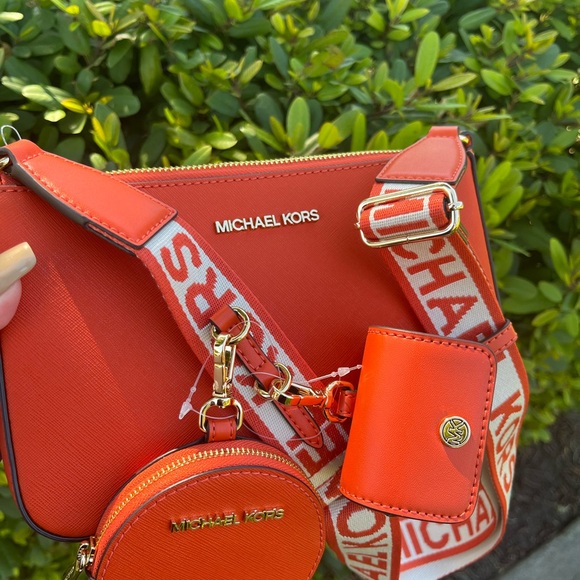 Michael Kors Red Clay Crossbody with Tech Attachment - Picture 8 of 10